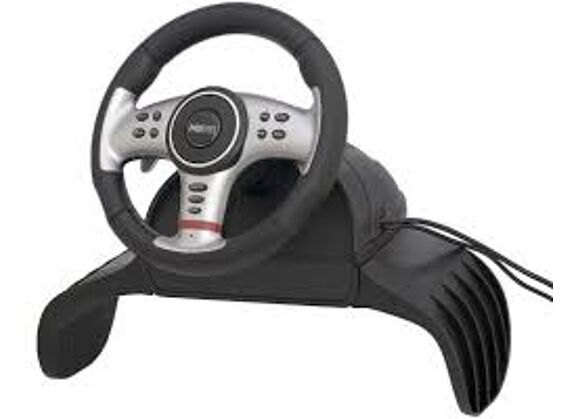 Image Acc. de jeux vidéo BIG BEN Volant Pédalier SpeedForce Premium PS2