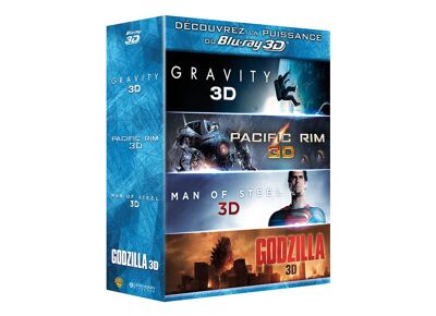 Blu-Ray  Gravity + Pacific Rim + Man of Steel + Godzilla - Combo Blu-ray3D + Blu-ray2D