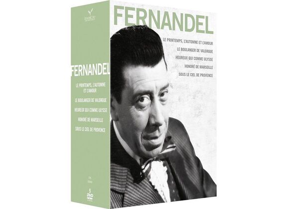 Image DVD Fernandel - Coffret 5 films : Le Printemps, l'automne et l'amour + Le Boulanger de Valorgue + Heureux qui comme Ulysse + Honoré de Marseille + Sous le ciel de Provence - Pack DVD Zone 2