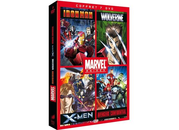 Image DVD Marvel Animés - Coffret : Iron Man + Wolverine + X-Men + Avengers Confidential DVD Zone 2