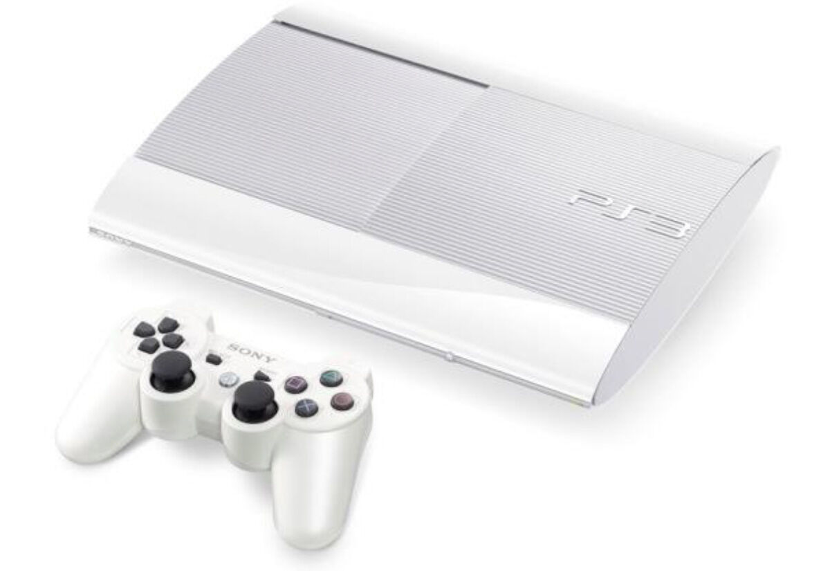 Console SONY PS3 Ultra Slim Blanc 500 Go + 1 manette d'occasion