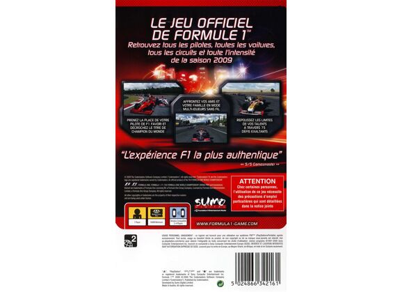 Image Jeux Vidéo F1 2009 PlayStation Portable (PSP)