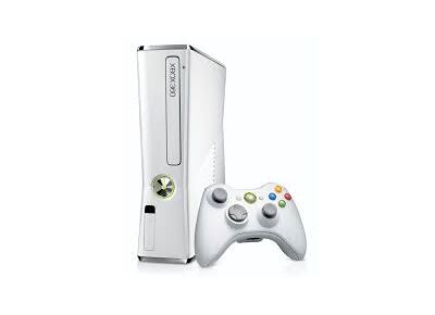 Console MICROSOFT Xbox 360 Slim Blanc 60 Go + 1 manette