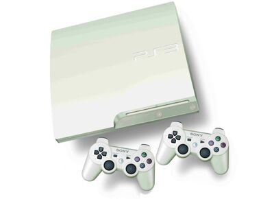 Console SONY PS3 Slim Blanc 320 Go + 2 manettes