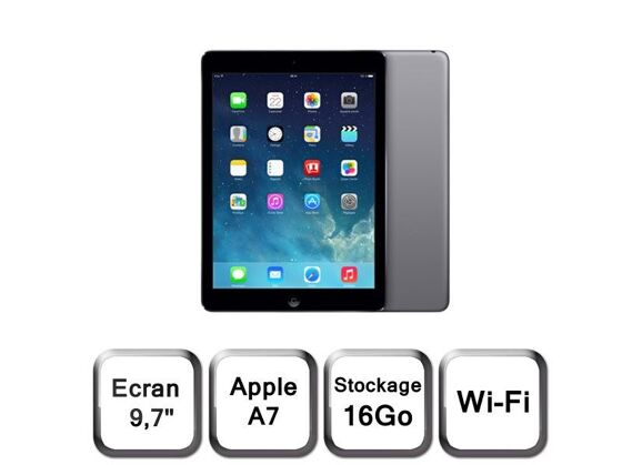 Image Tablette APPLE iPad Air 2 (2014) Gris Sidéral 16 Go Wifi 9.7