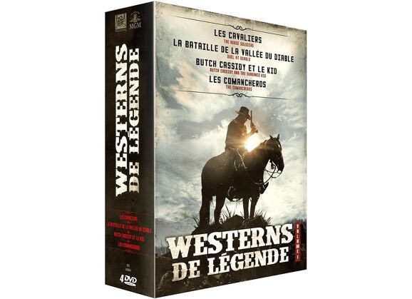 Image DVD Westerns de légende - Vol. 1 : Les cavaliers + La bataille de la vallée du diable + Butch Cassidy et le Kid + Comancheros - Pack DVD Zone 2