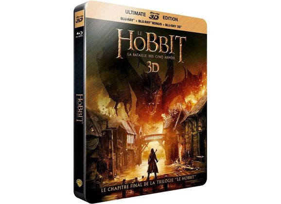 Image Blu-Ray Le Hobbit : La bataille des cinq armées - Combo Blu-ray3D + Blu-ray+ DVD + Copie digitale - Édition boîtier SteelBook