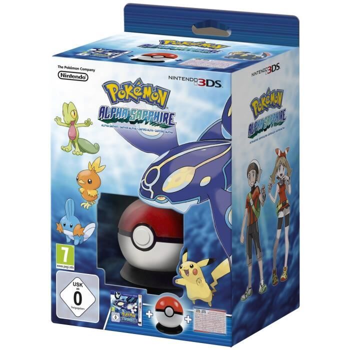Jeux Vidéo Pokémon Saphir Alpha + Pokéball + Poster Pokédex 3DS d