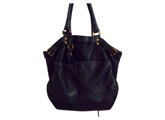 Image Sac à main VANESSA BRUNO Lune cuir noir