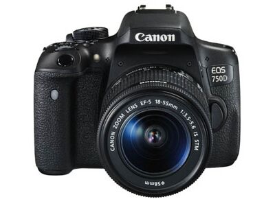 Appareils photos numériques CANON EOS 750D + EF-S 18-55mm IS STM Noir Noir