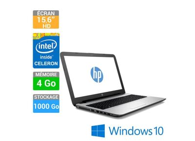 Ordinateurs portables HP NoteBook 15-AC165NF Intel Celeron 4 Go RAM 1 To HDD 15.6