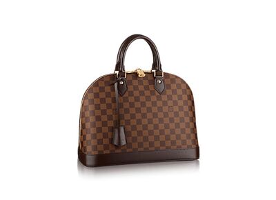 Image Sac à main LOUIS VUITTON Alma BB Porté Main Toile Enduite Damier Ebène