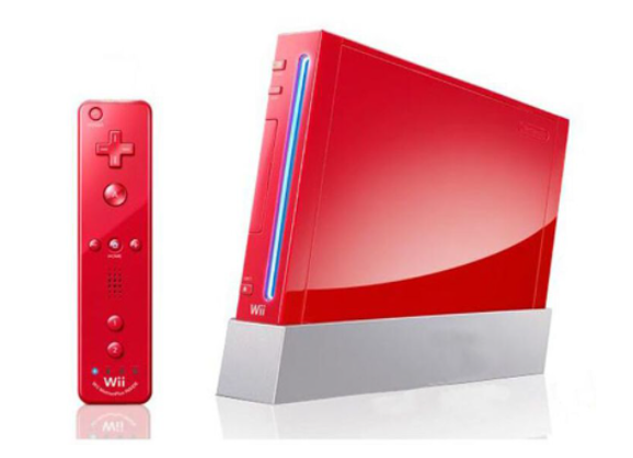 Image Console NINTENDO Wii Rouge + 1 manette + New Super Mario Bros