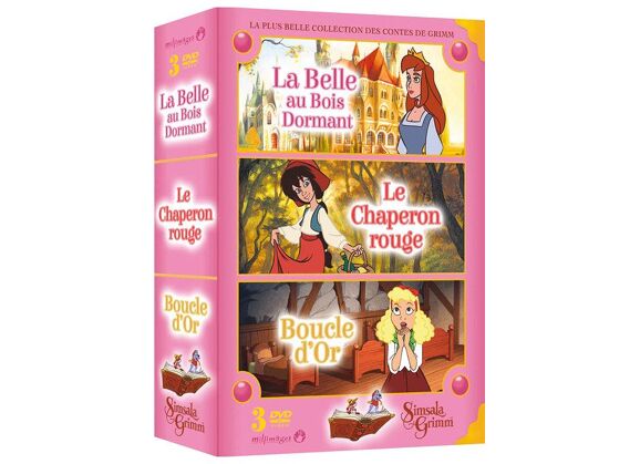 Image DVD Simsala Grimm - Coffret Fille : La Belle Au Bois Dormant + Le Chaperon Rouge + Boucle D'or - Pack DVD Zone 2