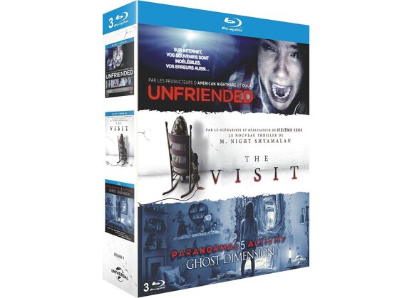 Image Blu-Ray Coffret Horreur : The Visit + Unfriended + Paranormal Activity 5 Ghost Dimension - Pack - Blu-Ray