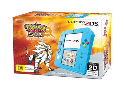 Console NINTENDO 2DS Pokémon Bleu + Pokémon Soleil