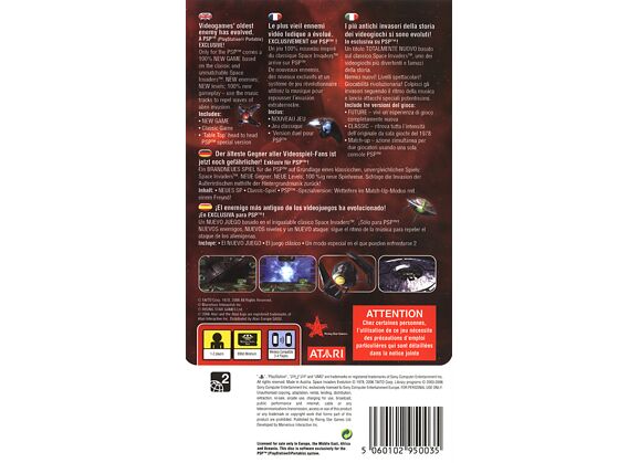 Image Jeux Vidéo Space Invaders Evolution PlayStation Portable (PSP)
