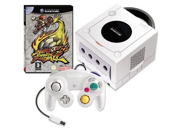 Image Console NINTENDO GameCube Blanc + 1 manette + Mario Smash Football