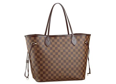 Sac à main LOUIS VUITTON Neverfull MM Porté Epaule Toile Enduite Damier Ebène