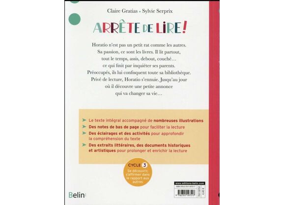 Image Arrête de lire ! cycle 3 t.3