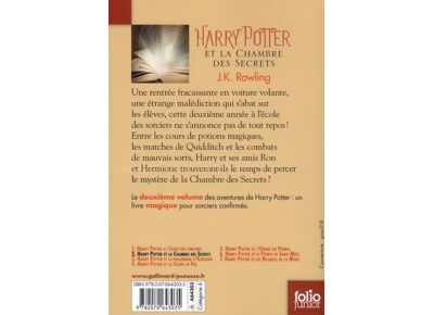 Harry potter t.2 - harry potter et la chambre des secrets