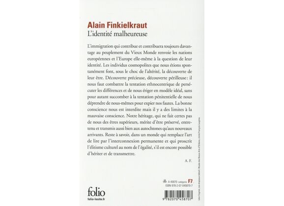 Image L'identité malheureuse
