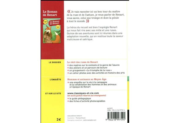 Image Le roman de renart - nouveau programme