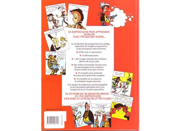 Image Dictionnaire illustré lucky luke - anglais/français - francais/anglais