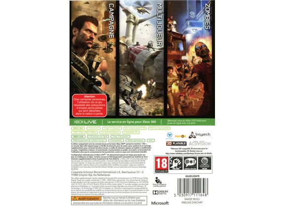 Image Jeux Vidéo Call of Duty Black Ops 2 FR XBOX360 Xbox 360