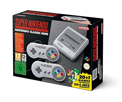 Console NINTENDO Super Nintendo Classic Mini Gris + 2 manettes + 21 jeux  d'occasion