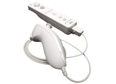 Acc. de jeux vidéo NINTENDO Manette Wiimote Blanc + Nunchuk Blanc Wii Wii U