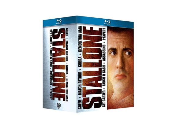 Image Blu-Ray Stallone : Creed + Cobra + Demolition Man + Match Retour + Tango & Cash + Assassins + L'expert - Pack - Blu-Ray