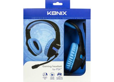 Acc. de jeux vidéo KONIX Headset Gaming Filaire Noir Bleu PS4