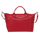 Image Sac à main LONGCHAMP Pliage cuir rouge