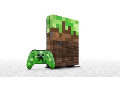 Console MICROSOFT Xbox One S Minecraft Vert Marron 1 To + 1 manette