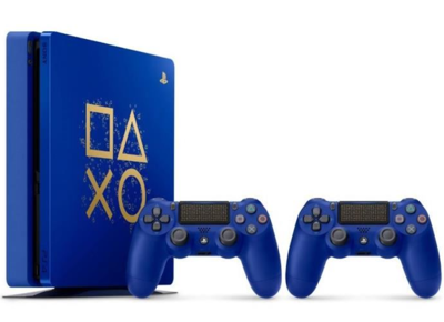 Console SONY PS4 Slim Days of Play Bleu 500 Go + 2 manettes