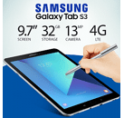 Tablette SAMSUNG Galaxy Tab S3 Argent 32 Go Cellular 9.7