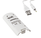 Acc. de jeux vidéo UNDER CONTROL Pack Batterie Wii / Wii U Blanc
