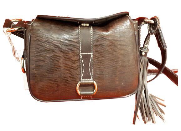 Image Sac à main LANCEL Porté Main Daim Marron