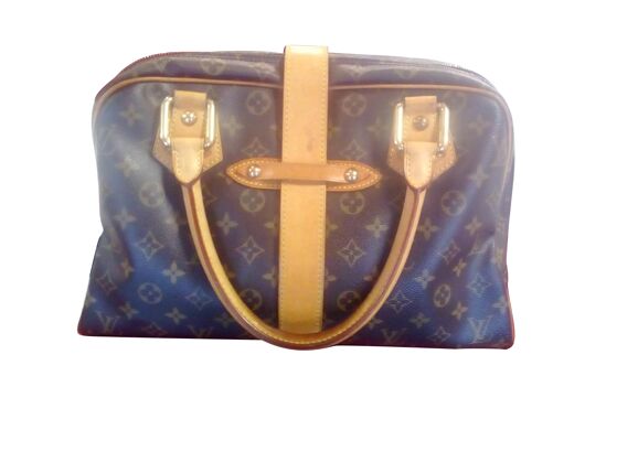 Image Sac à main LOUIS VUITTON Manhattan GM Porté Main Toile Enduite Marron