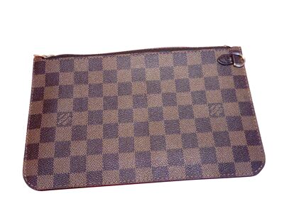 Image Sac à main LOUIS VUITTON Neverfull Pochette Toile Enduite Marron