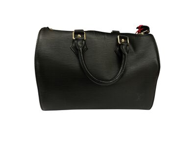 Image Sac à main LOUIS VUITTON Speedy 30 Porté Main Cuir Épi Noir