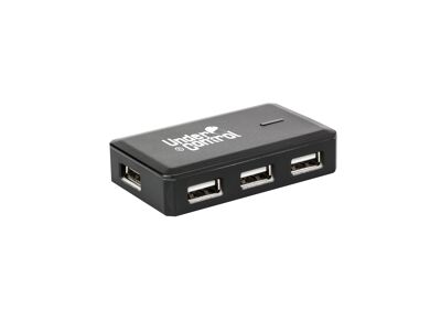 Acc. de jeux vidéo UNDER CONTROL USB Hub PS4 + Adaptateur Secteur Noir