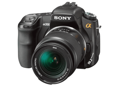 Appareils photos numériques SONY Alpha 200 10 Mpx Noir + 18-70 mm Noir