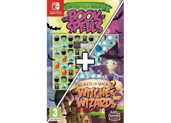 Image Jeux Vidéo Secrets of magic double pack (1+2) the book of spells + witches and wizards Switch