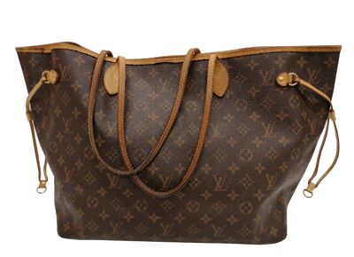 Image Sac à main LOUIS VUITTON Neverfull GM Porté Épaule Toile Enduite Monogram Marron