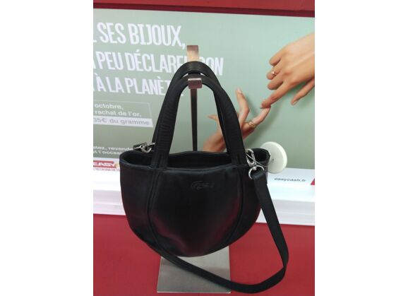 Image Sac à main LACOSTE Porté Main Cuir Noir