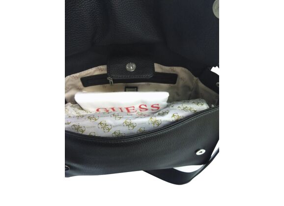 Image Sac à main GUESS Porté Epaule Simili Cuir Noir