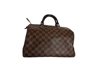 Image Sac à main LOUIS VUITTON Speedy 30 Porté Main Toile Enduite Ebène