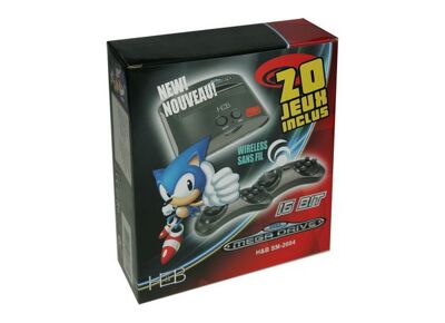 Console H&B Mega Drive SM-2604 Noir + 2 manettes + 20 jeux